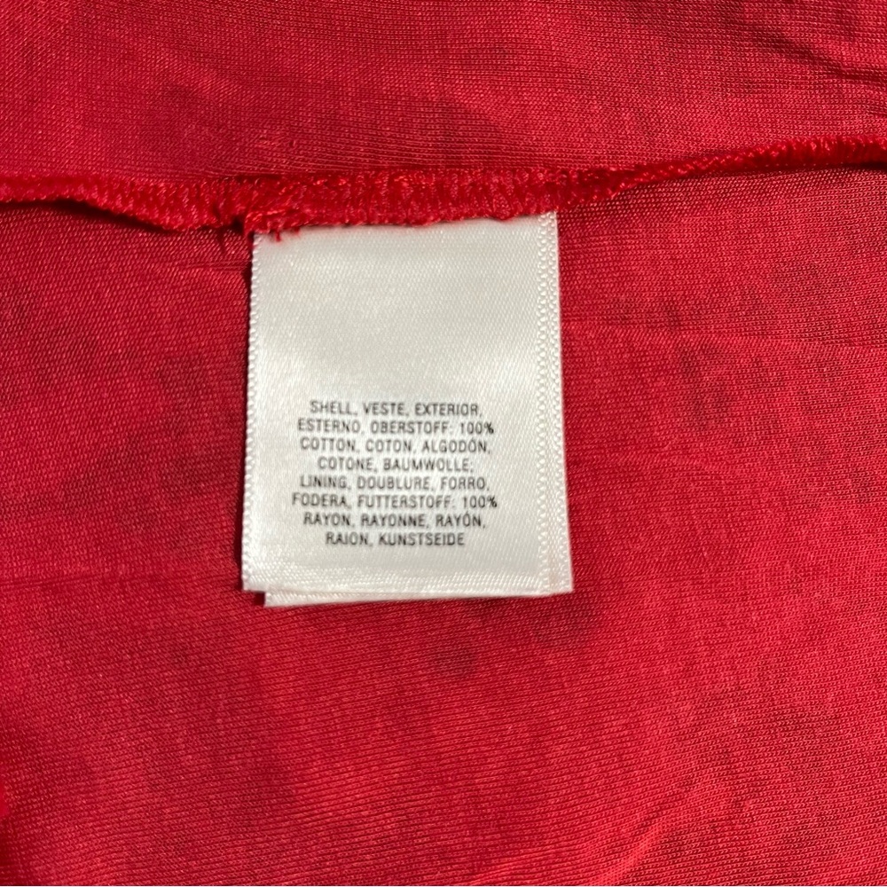 Vanessa Virginia Red Embellished Blouse with Short Sleeves Size XS - Picture 4 of 6